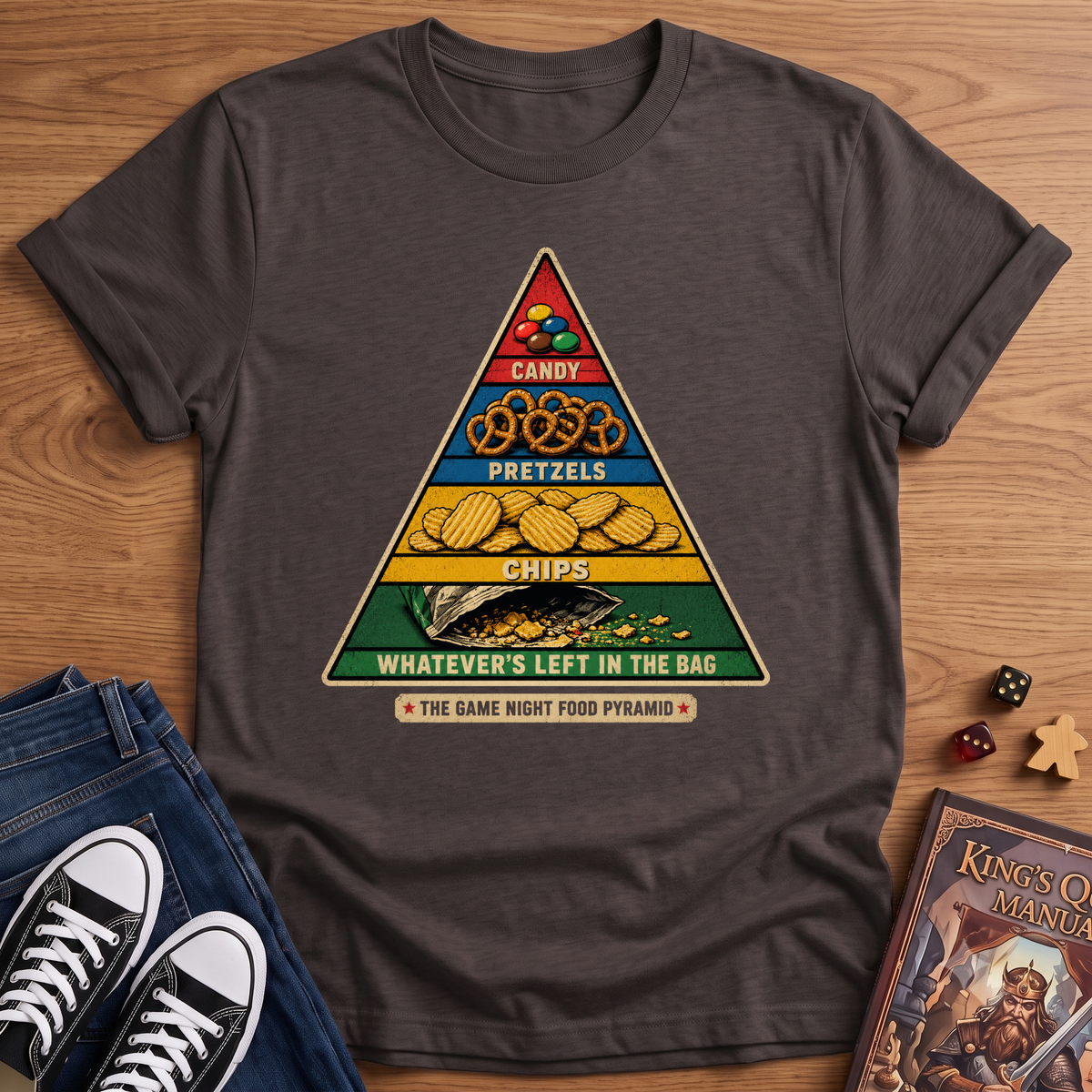 Game Night Food Pyramid T-Shirt