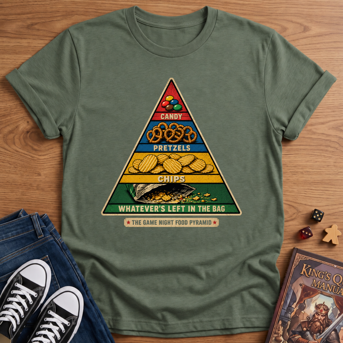 Game Night Food Pyramid T-Shirt