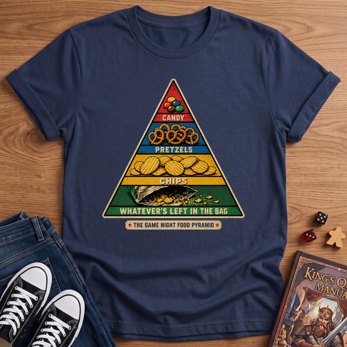 Game Night Food Pyramid T-Shirt